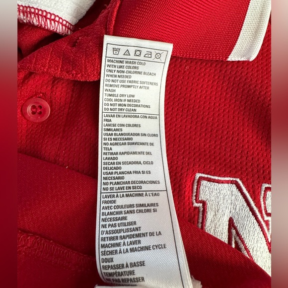 Men's Nebraska Huskers Adidas Polo - Picture 6 of 6